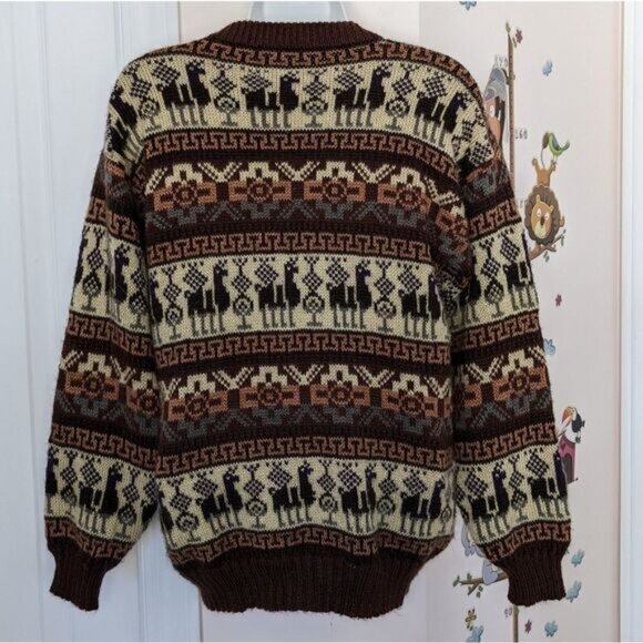 CHOMPA Peruvian alpaca wool crew nec sweater size Small medium C1 - Picture 7 of 7
